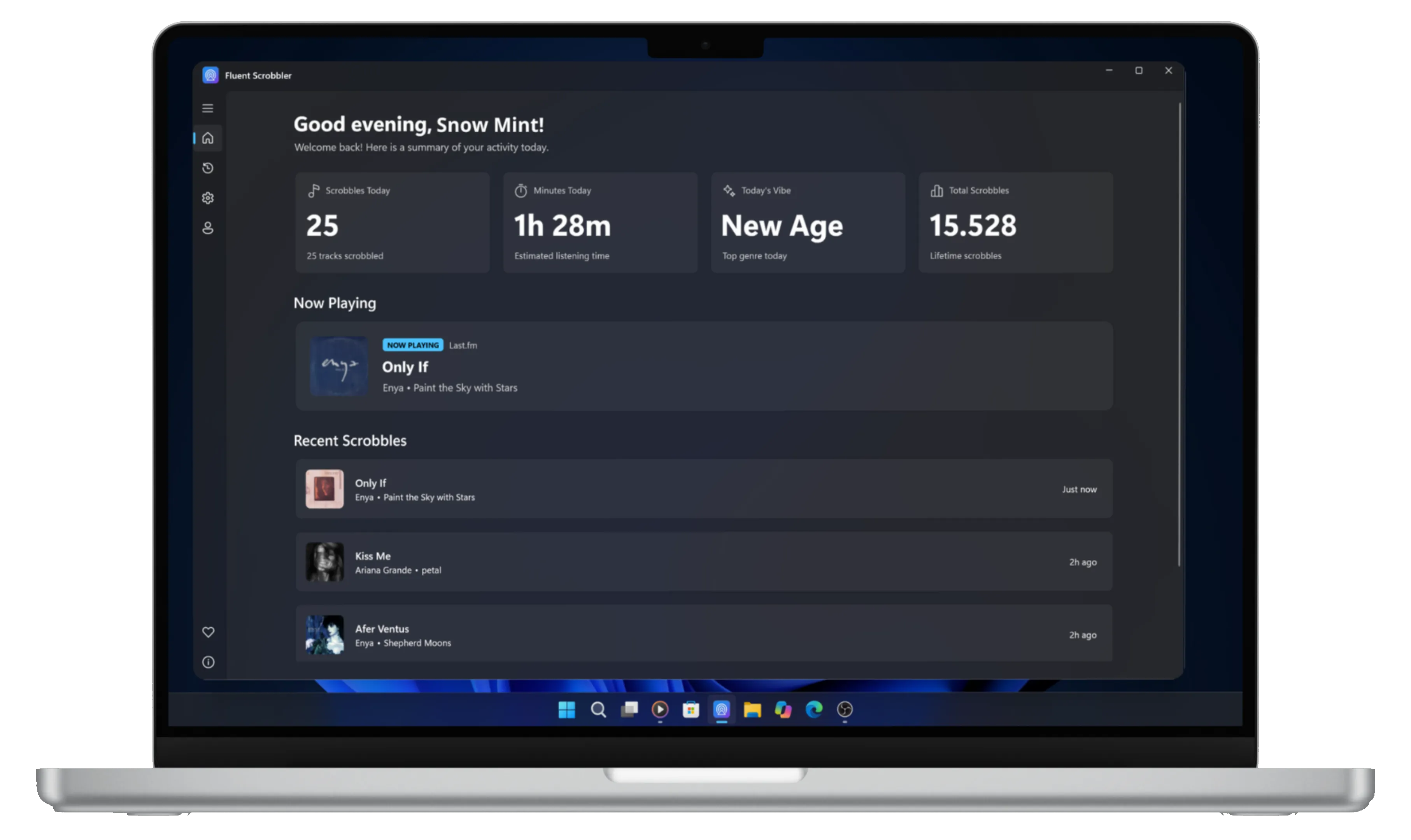 Fluent Scrobbler Interface