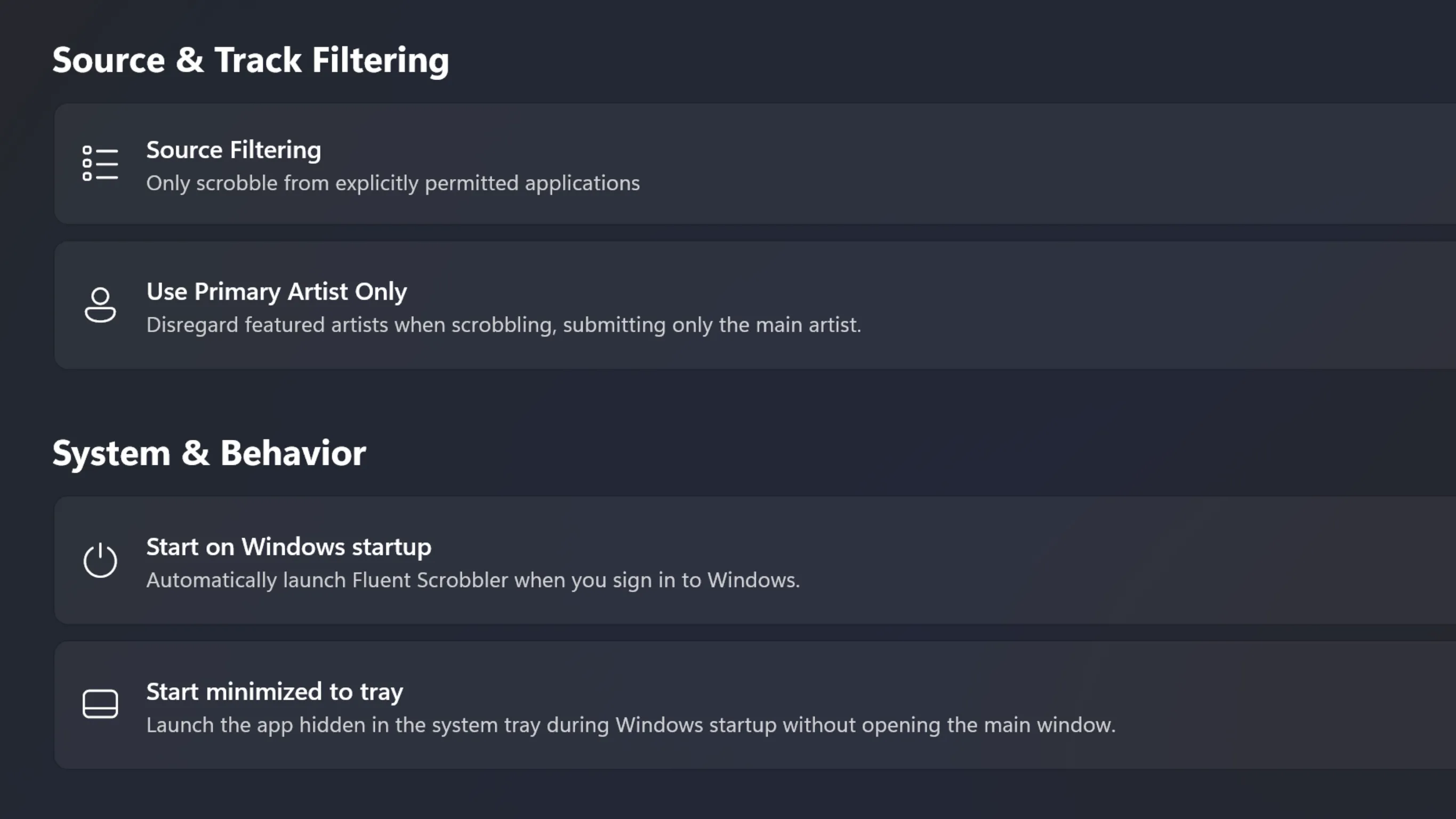 Granular Settings & Customization